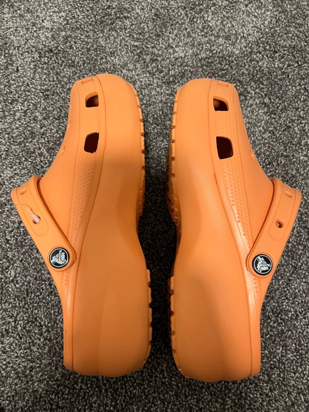 CROCS Classic Platform Clog in Orange US10